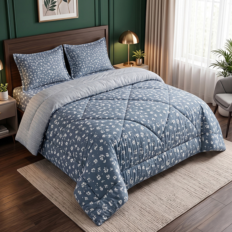 RestHaven Polycotton Bedding Set - Four Piece Set - Queen/Double