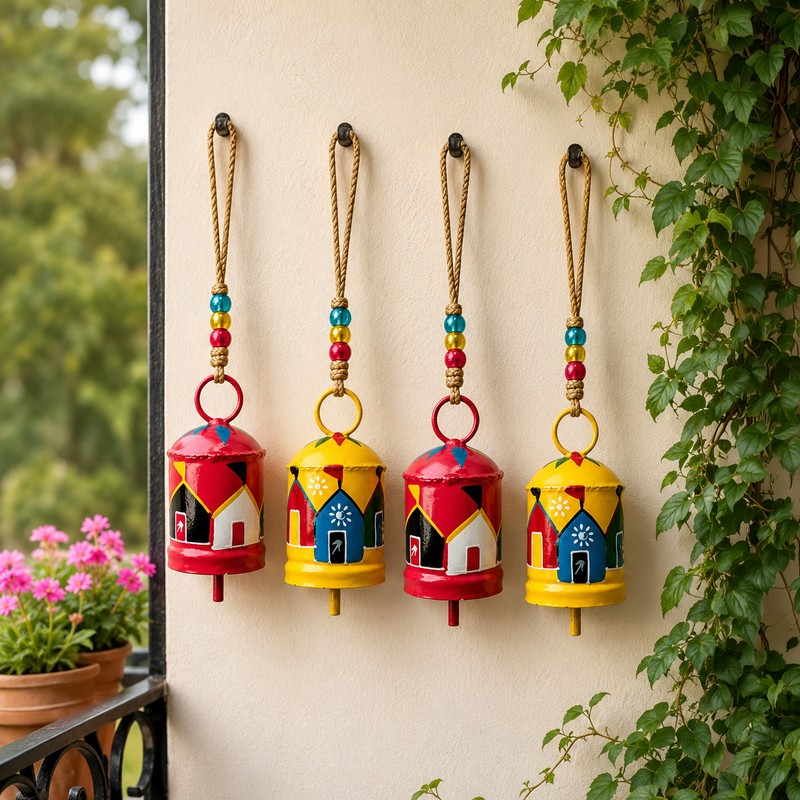 ChimeCraft Painted Hanging Bell - Set of Four