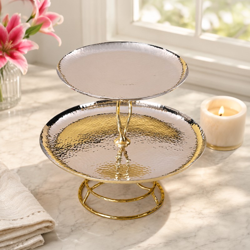 Silvermist Steel Cake Stand