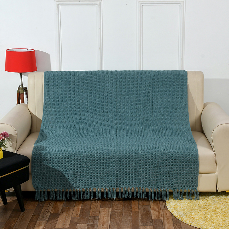 ComfortFlow Cotton Waffle Throws - Teal