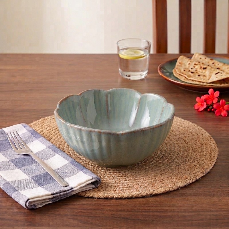 Table Harmony Ceramic Serving Bowl (Grey) - 750 mL - 750 mL