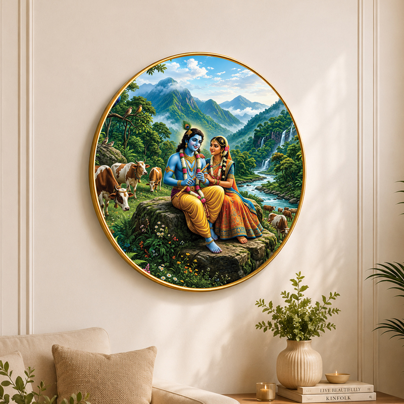 Divine Vrindavan MDF Wall Art