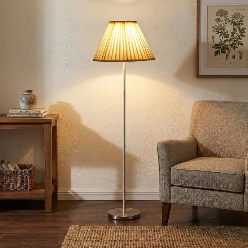 Elegant Pleated Cotton Floor Lamp