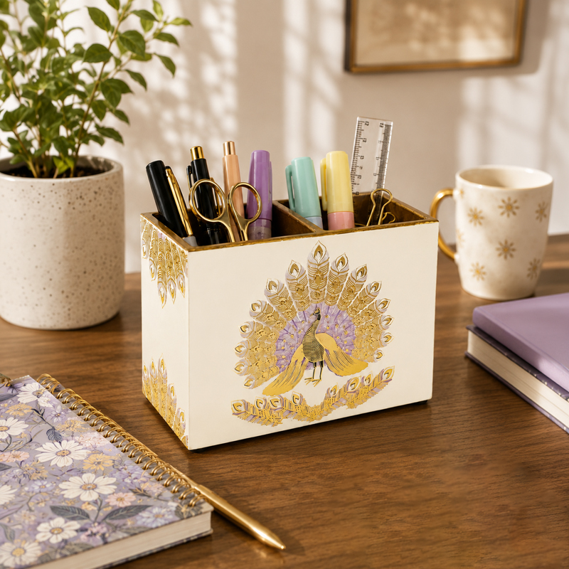 Peacock Royale MDF Cutlery Stand