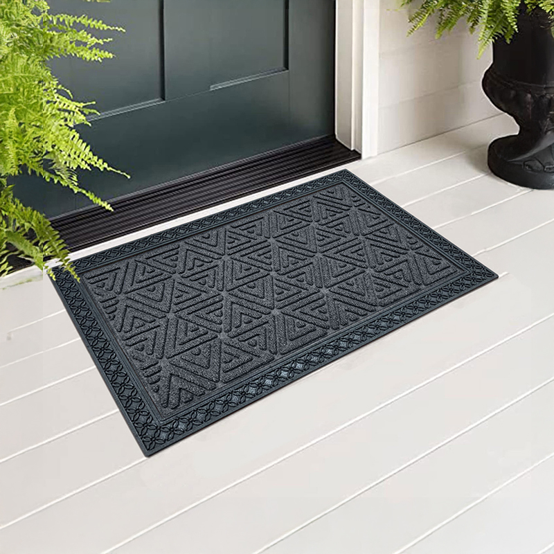 Stonewave Entry Rubber Door Mats - Dark Grey