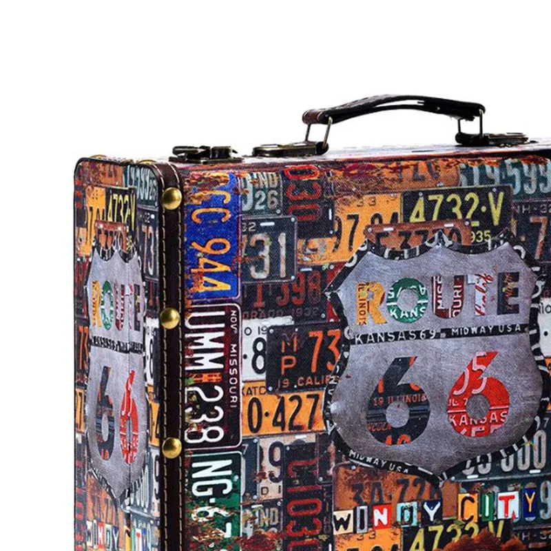 Close-up of the multicolour typography print on the storage box