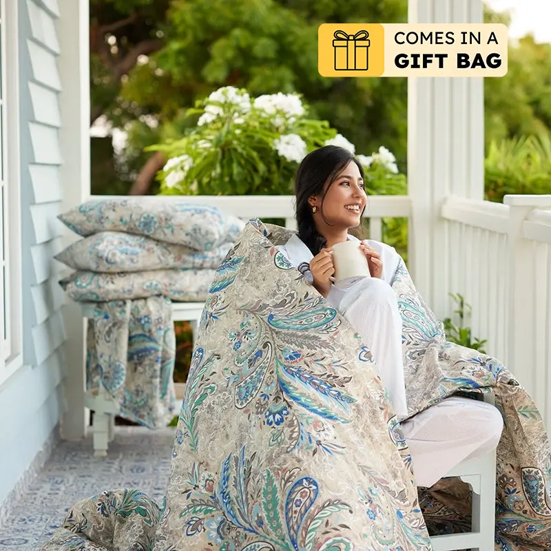 Favonia Floral Cotton Comforter - 180 GSM - Queen/Double