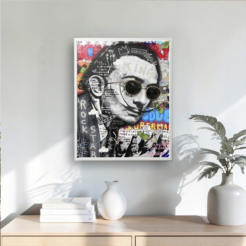 Dali Rockstar Wall Painting With Frame