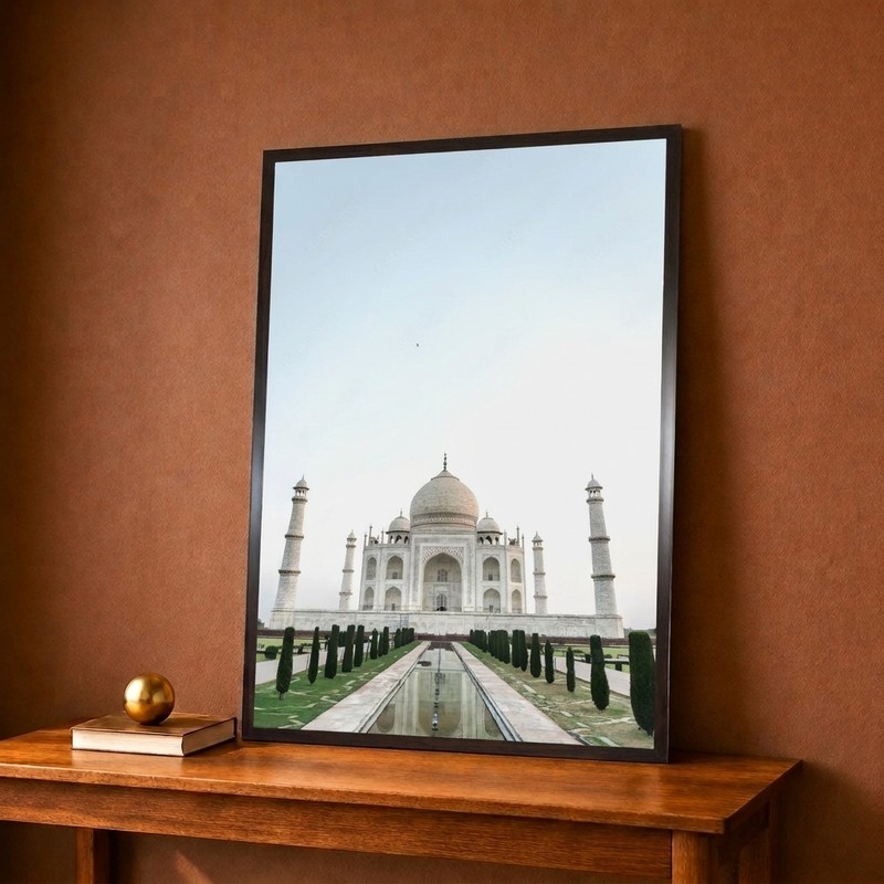 Taj Mahal Reflection Canvas Wall Painting