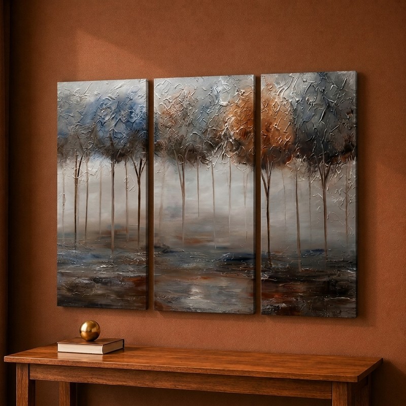 Misty Woodland Canvas Wall Painting