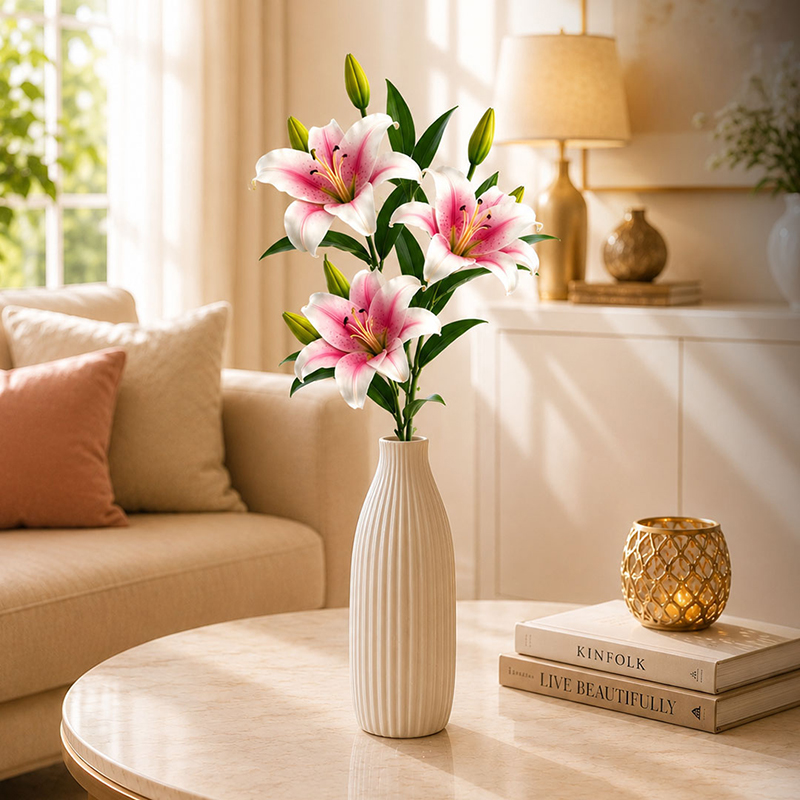 Floral Hush Lily Artificial Flower Stick - Pink
