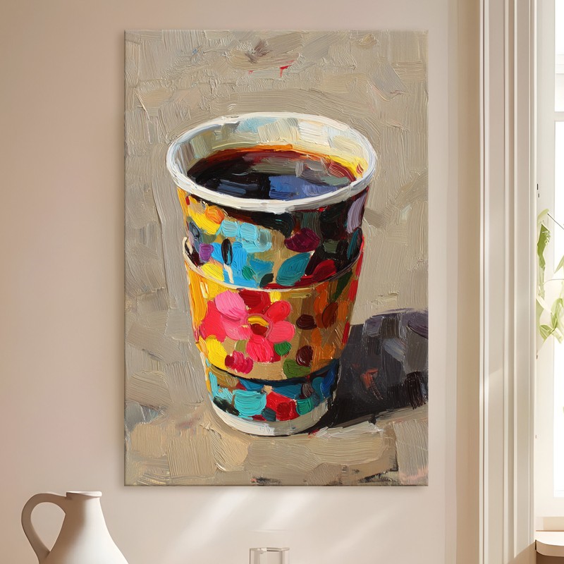 Confetti Cup Gallery Wrapped Canvas Wall Painting