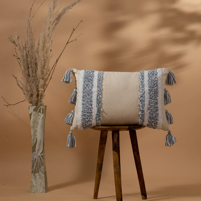 Loom Lore Tufted Cushion Cover - 16 x 24 Inches