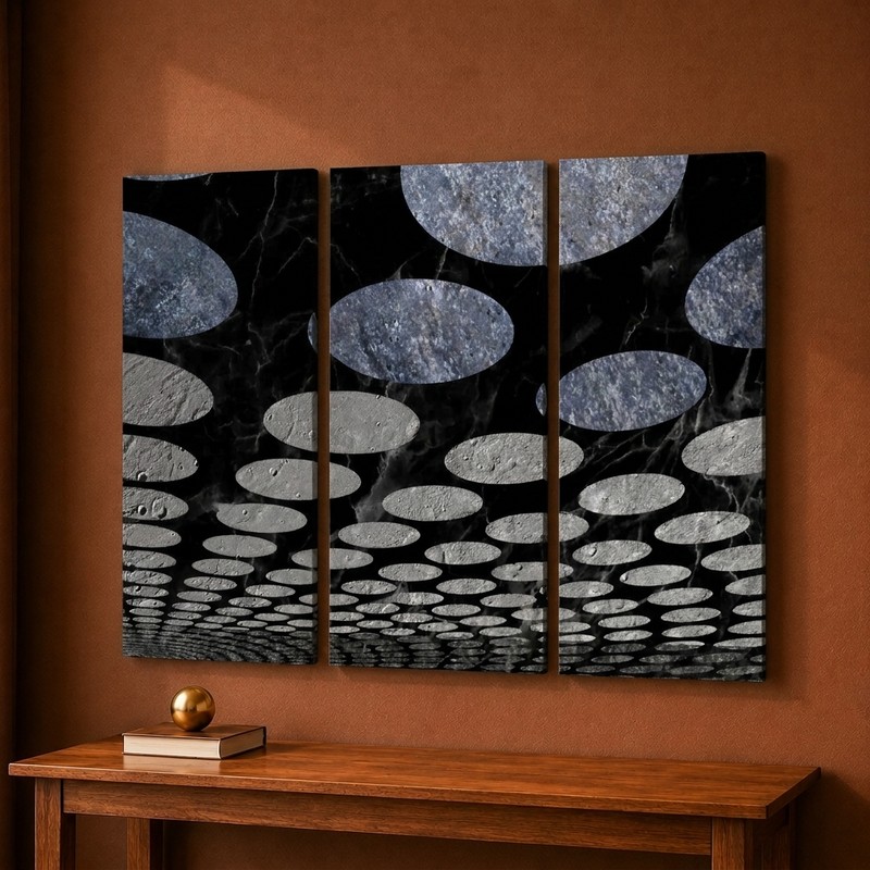 Lunar Pattern Canvas Wall Painting