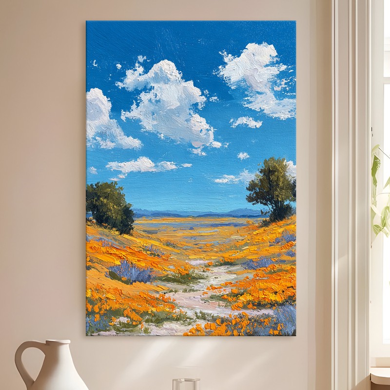 Summer Field Gallery Wrapped Canvas Wall Painting