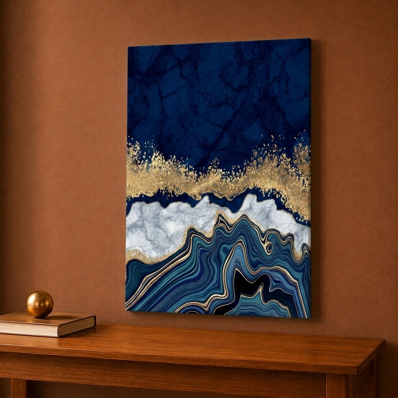 Sapphire Marble Canvas Wall Painting