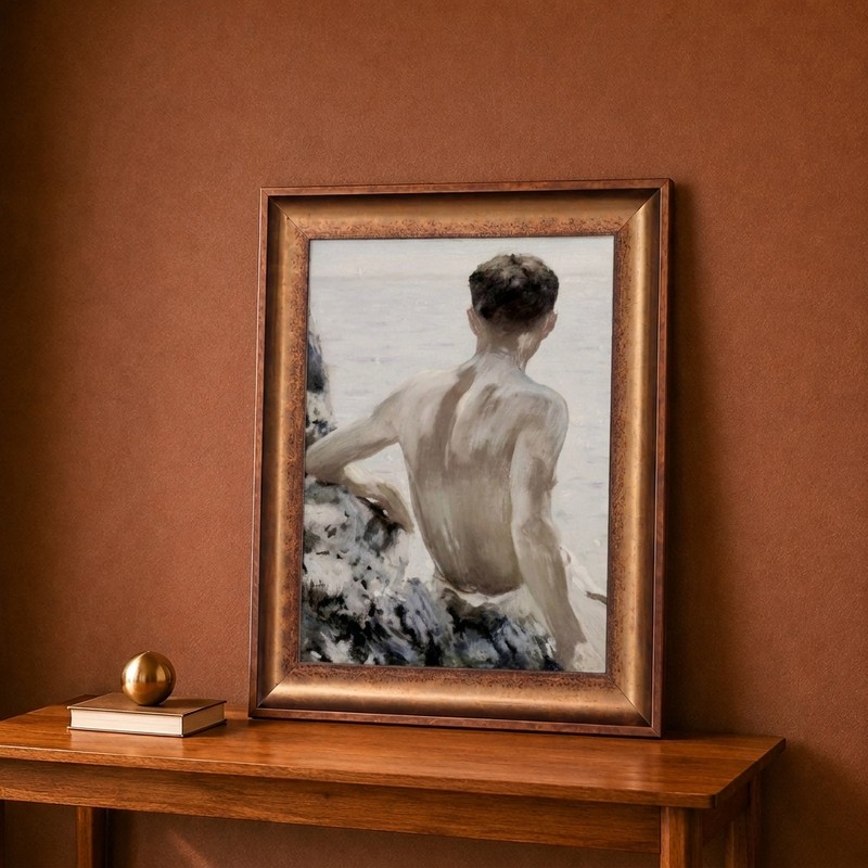 Seaside Figure Canvas Wall Painting