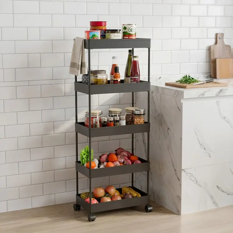 Glide 5 Tier Freestanding Racks - Black