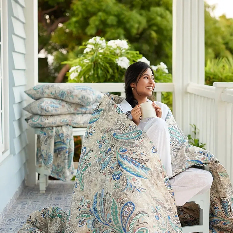Favonia Floral Cotton Comforter - 180 GSM - Queen/Double