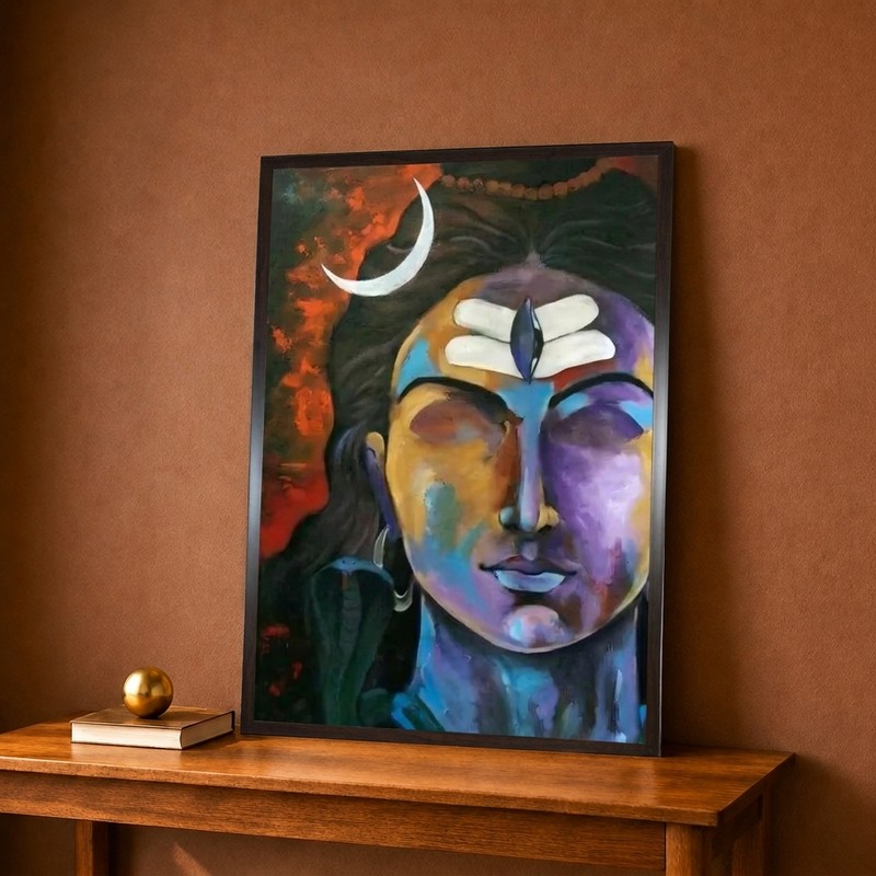 Meditative Shiva Canvas Wall Painting