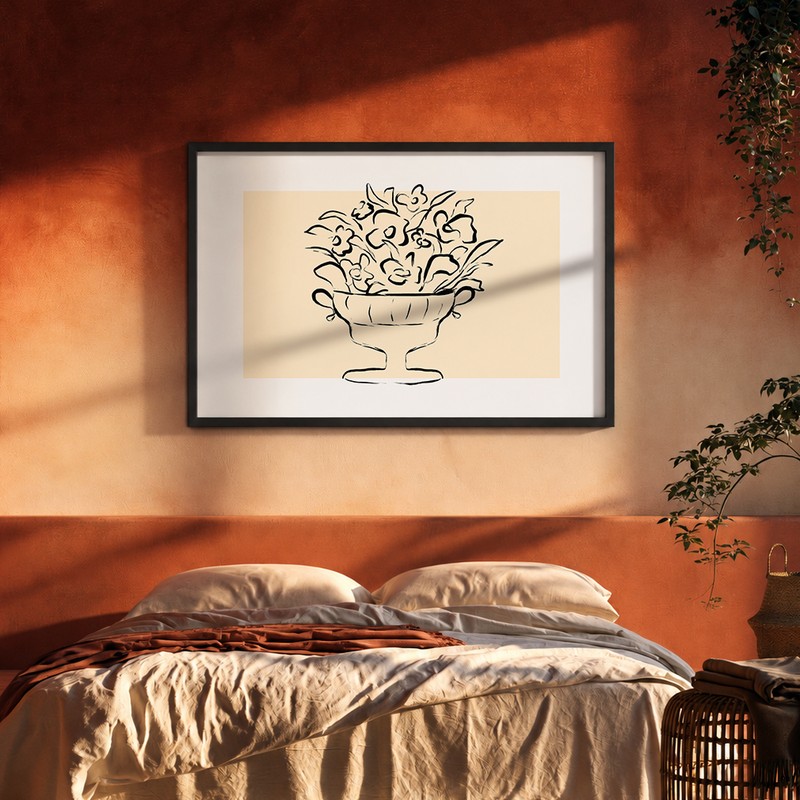 Bloom Essence Canvas Wall Painting With Frame