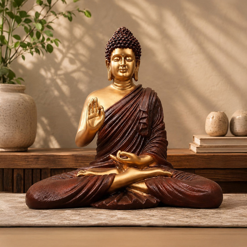 Karuna Bodhi Buddha Idol - Brown