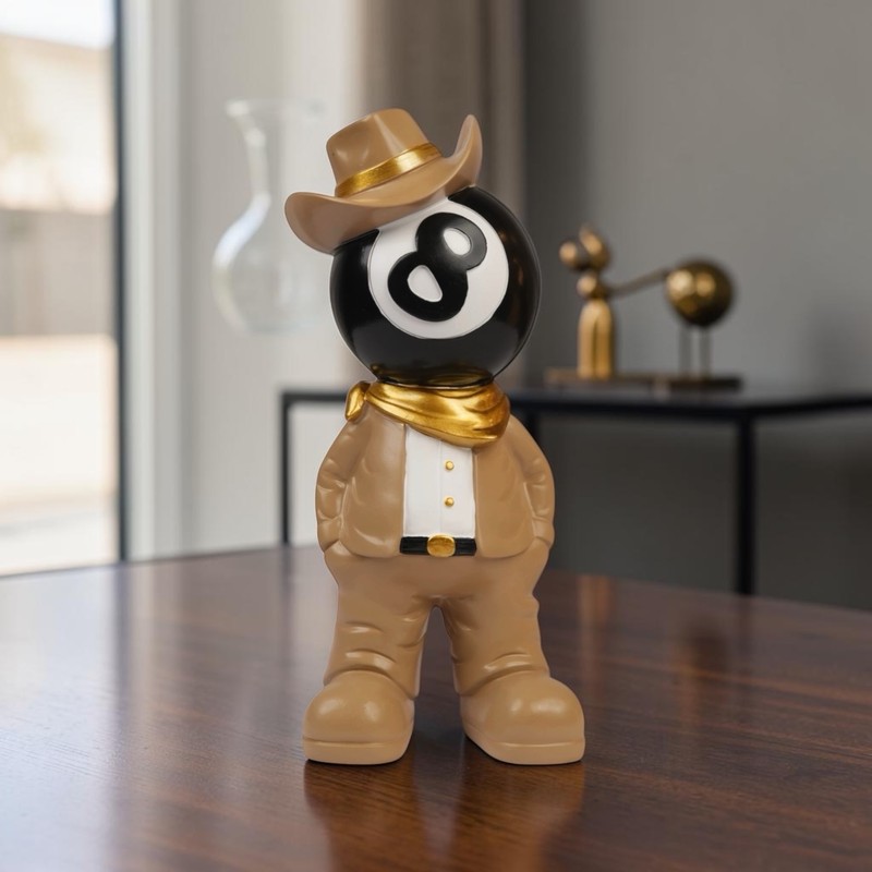 Quirky Cowboy 8-Ball Showpiece