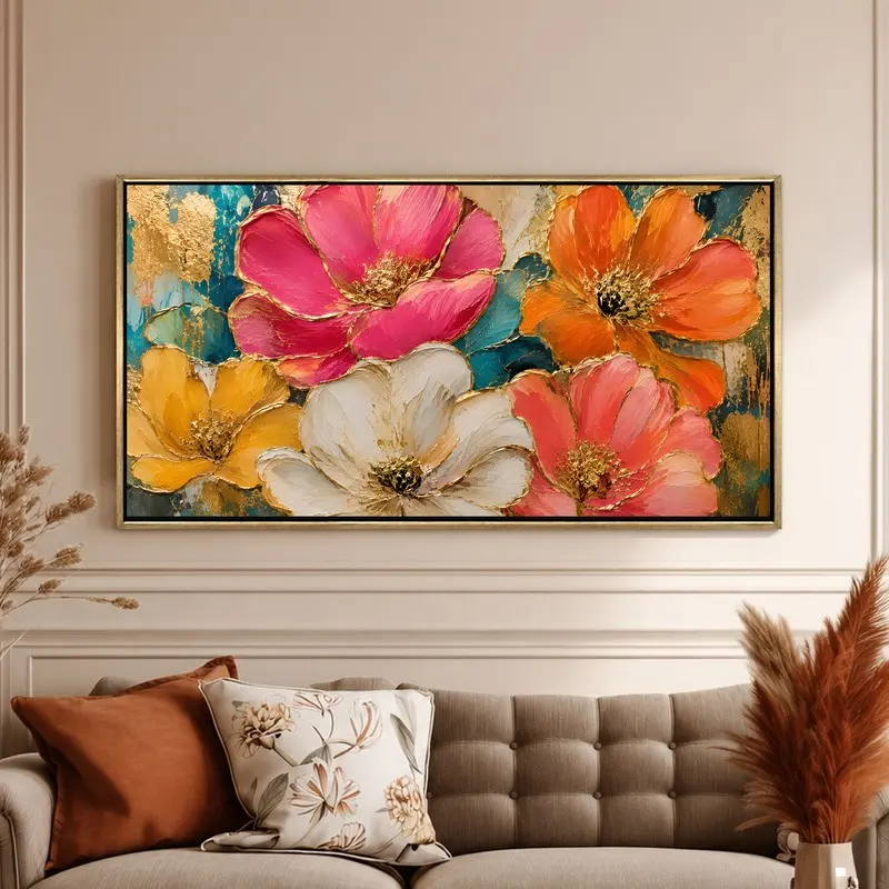 Colorburst Blossoms Canvas Wall Painting