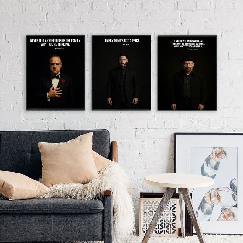 Godfather Quotes Wall Painting With Frame - Small