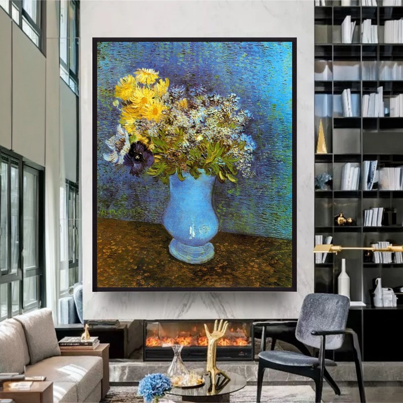 Cobaltine Canvas Wall Painting - Small