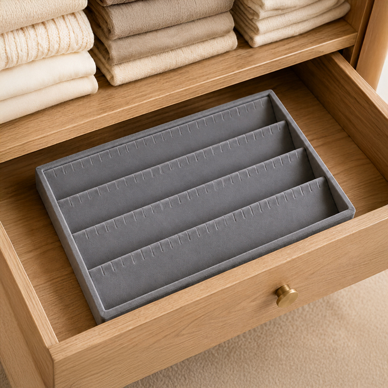 Petal Luxe MDF Storage Box - Grey
