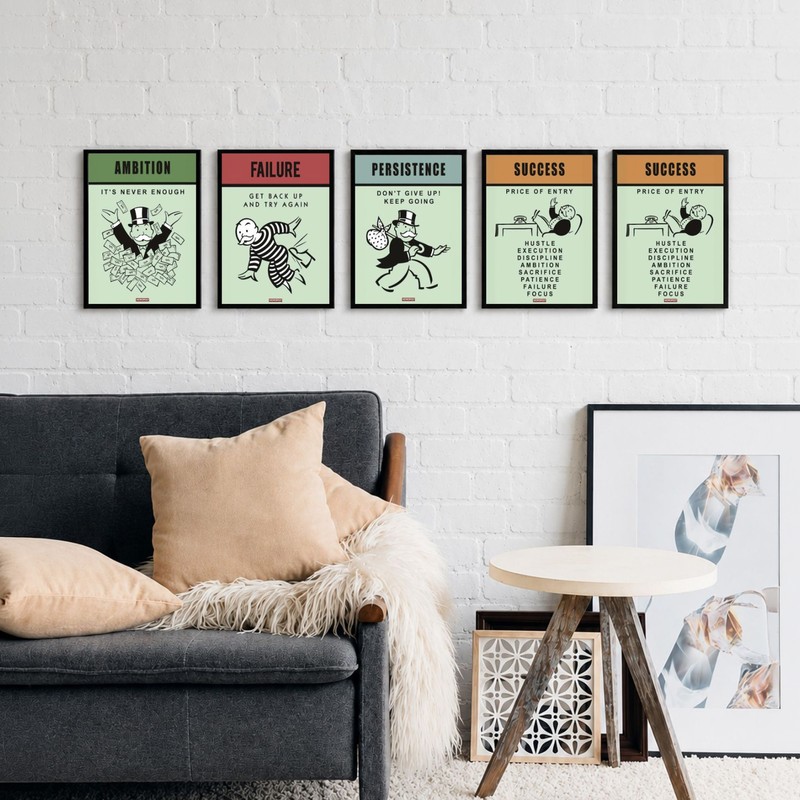 Virtue Cards Wall Painting With Frame - Small