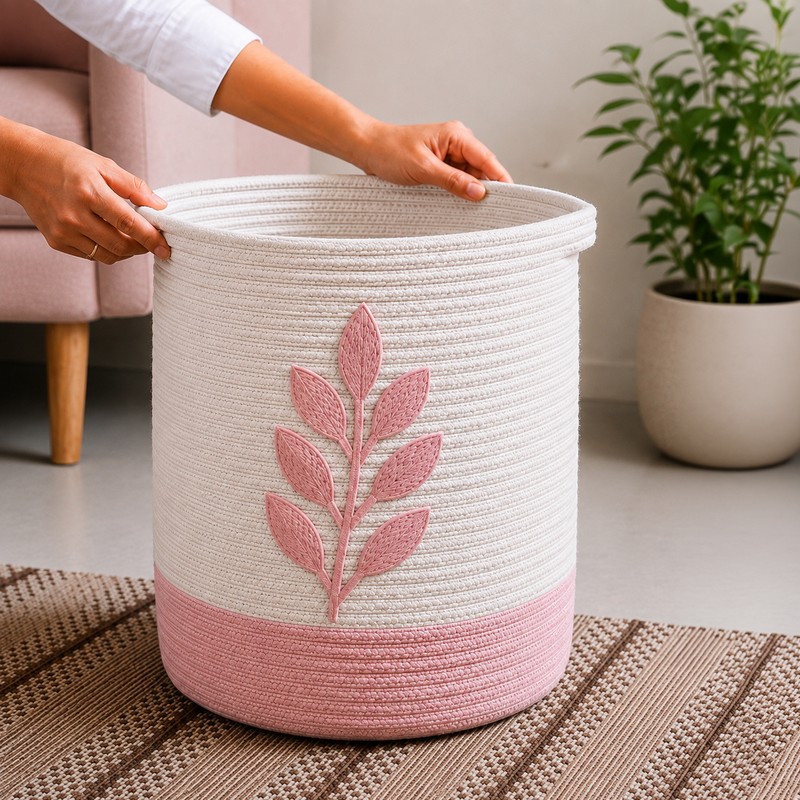 Rioware Hedgerow Cotton Storage Basket - 28.3 L - 28.3 L
