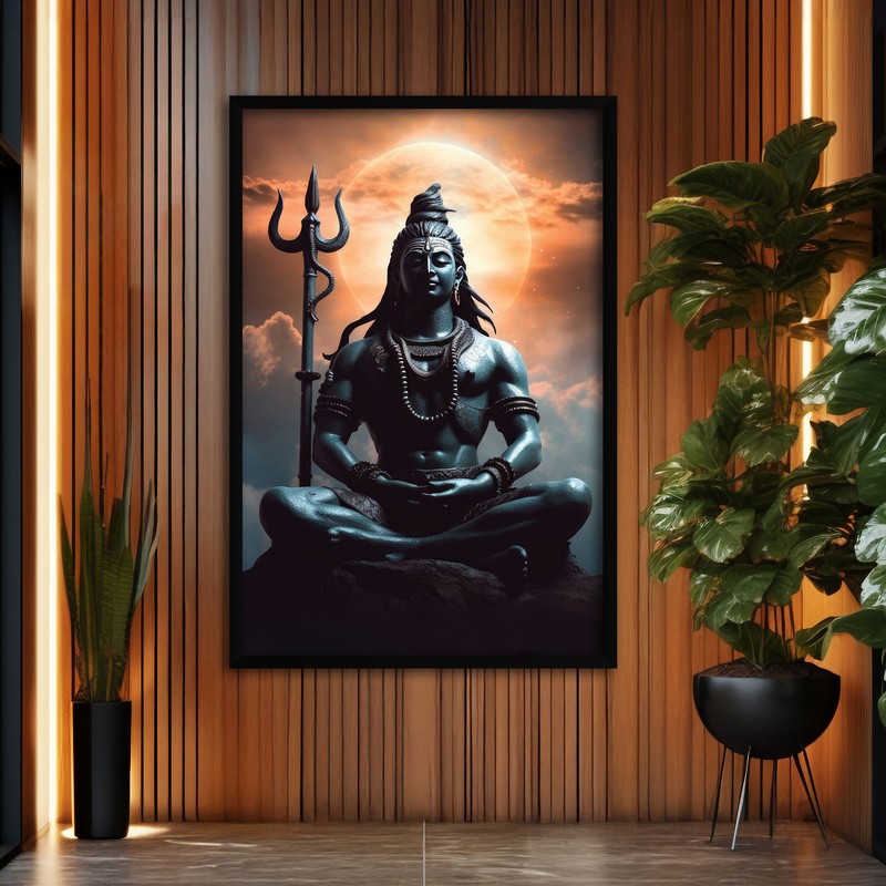 Shiva's Divine Presence MDF Wall Art