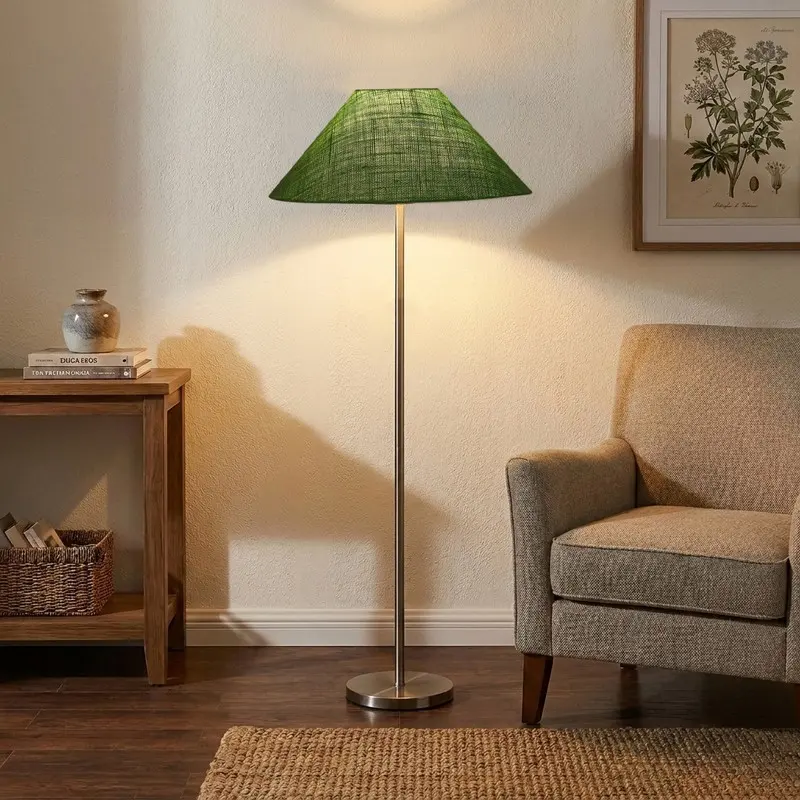 Lime Meadow Jute Floor Lamp