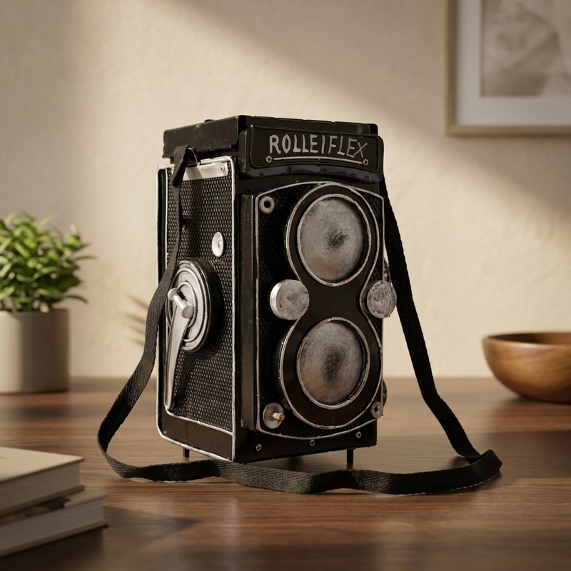 Vintage Camera Iron Showpiece