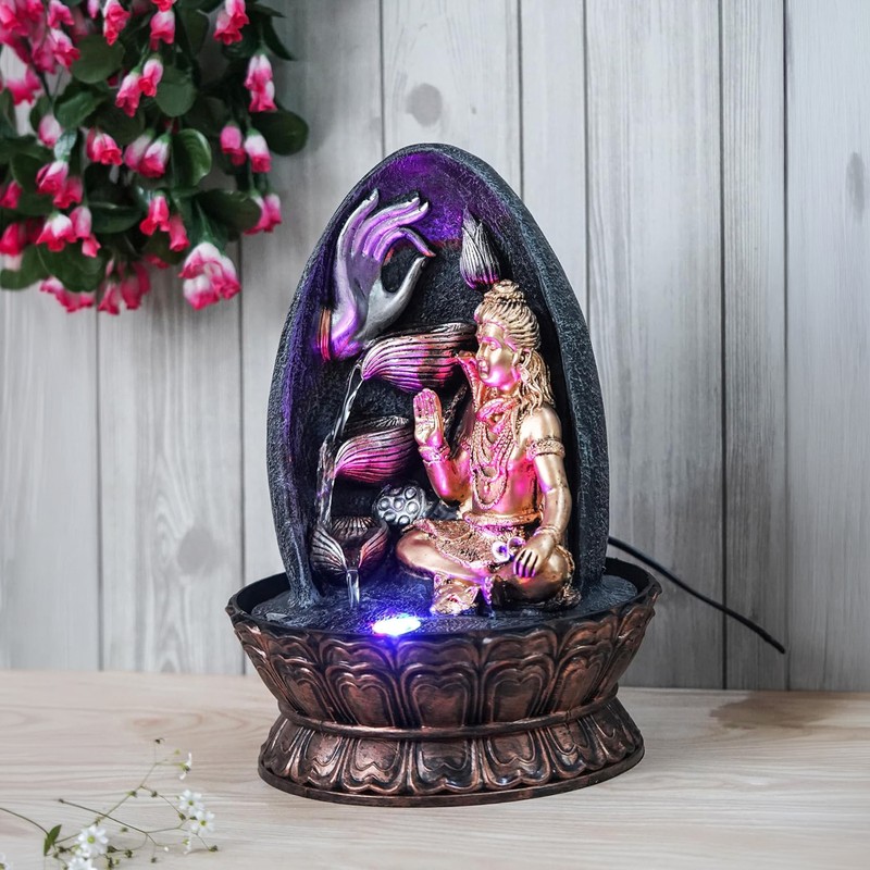 Trishul Serenity Shiva Water LED Fountain