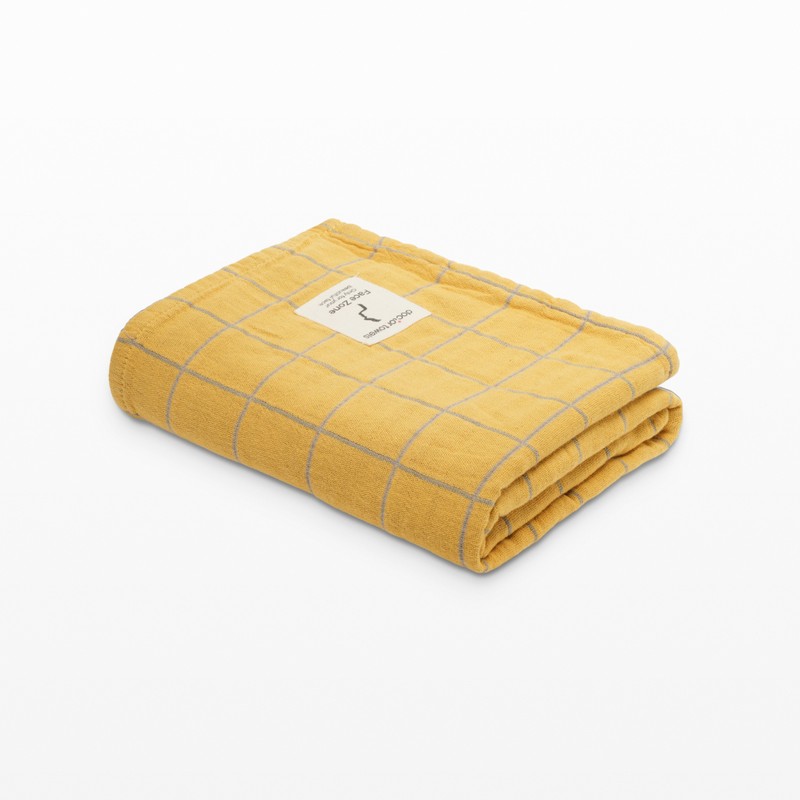 Banana Double Cloth Bath Towel 330 GSM - Golden Ochre - 75 x 150 CM