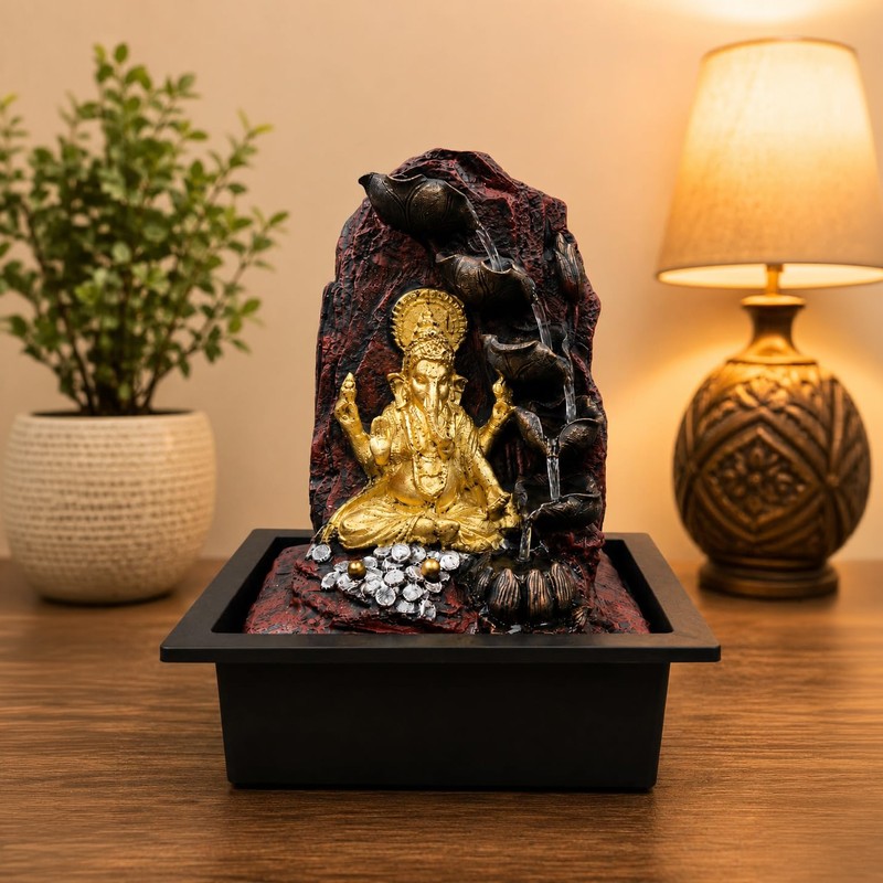 Sacred Canopy Ganesha LED Fountain