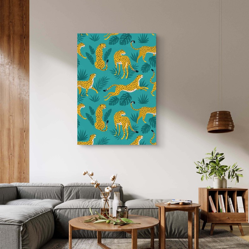 Leopard Haven Canvas Wall Painting - Small