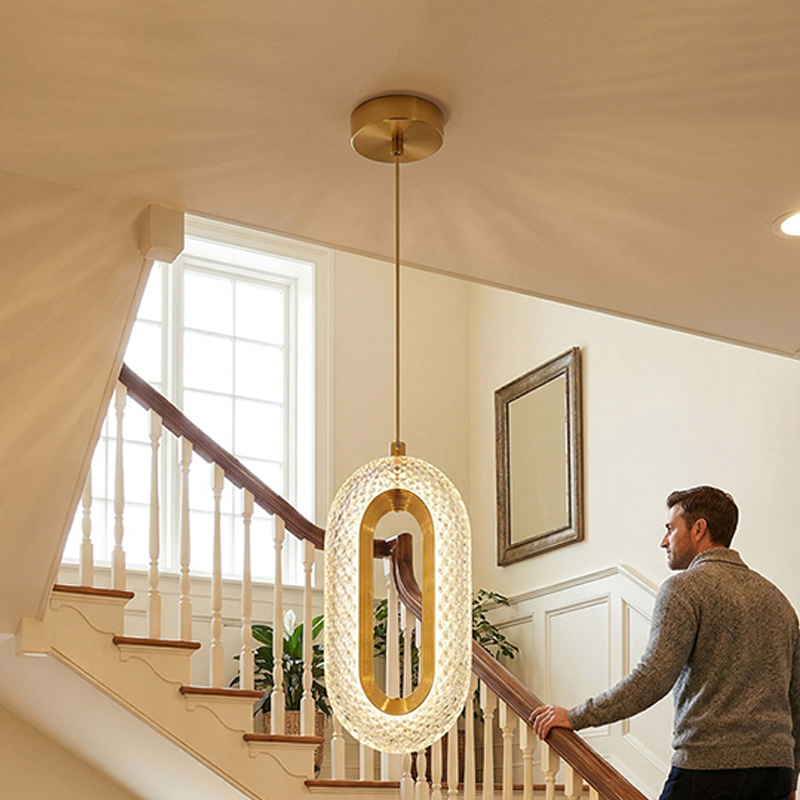 Moss Oval Slim Acrylic Ceiling Lamp