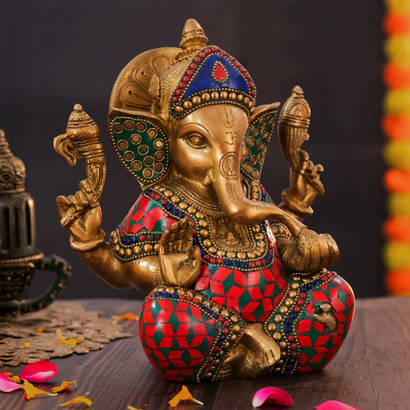 Kanaka Gaja Brass Idol