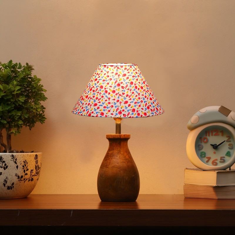 Commelina Wooden Table Lamp - Multicolor