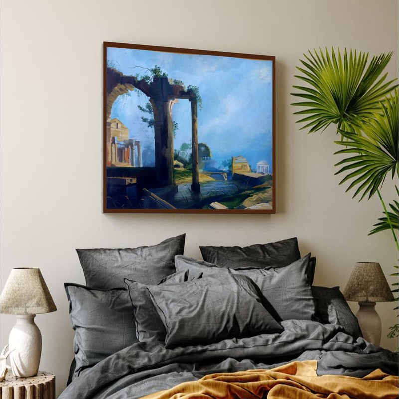 Architectural Ruins Landscape Canvas Wall Painting