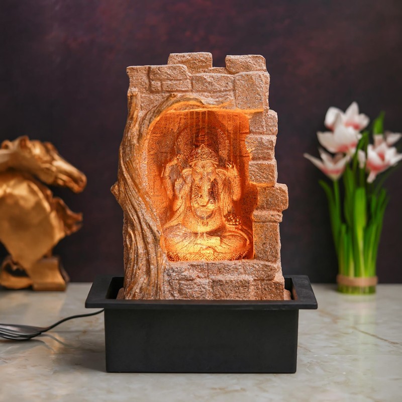 Ekdant Ganesha LED Fountain - Ivory