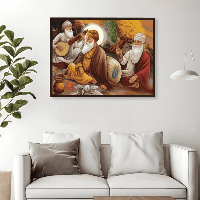 Guru's Grace Canvas Wall Painting - Small