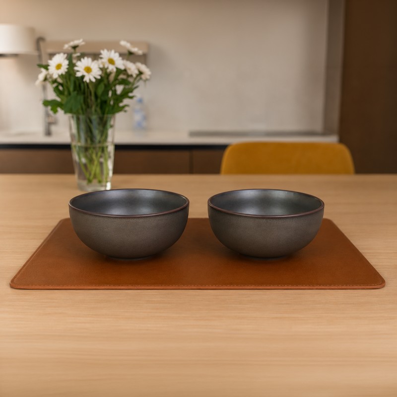 Host's Choice Ceramic Serving Bowls (Grey/650 mL Each) - Set of Two - 650 mL