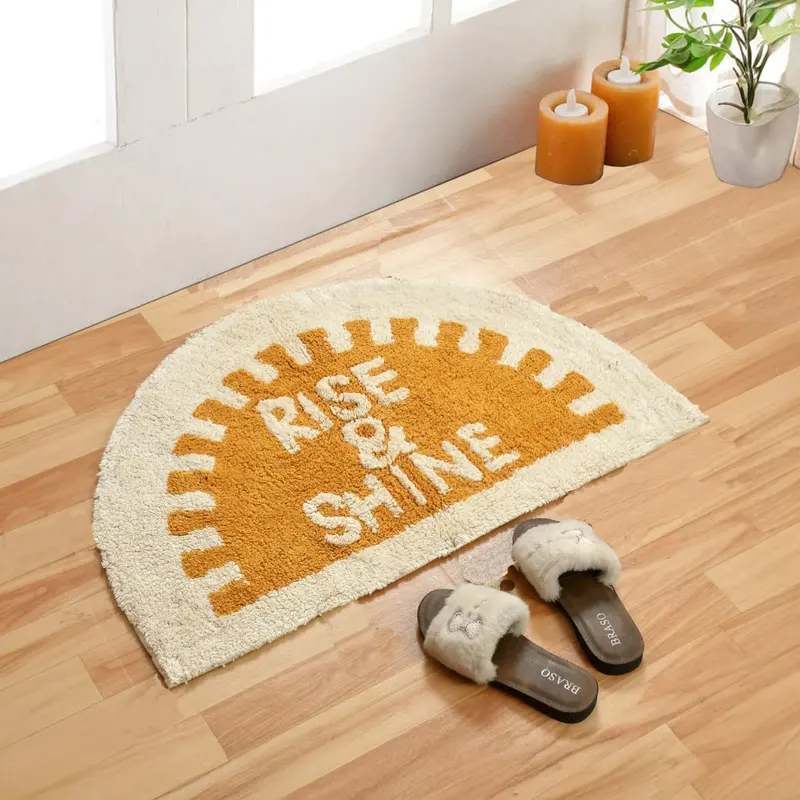 Boho Rise & Shine Tufted Cotton Bath Mat - 40 x 60 cms