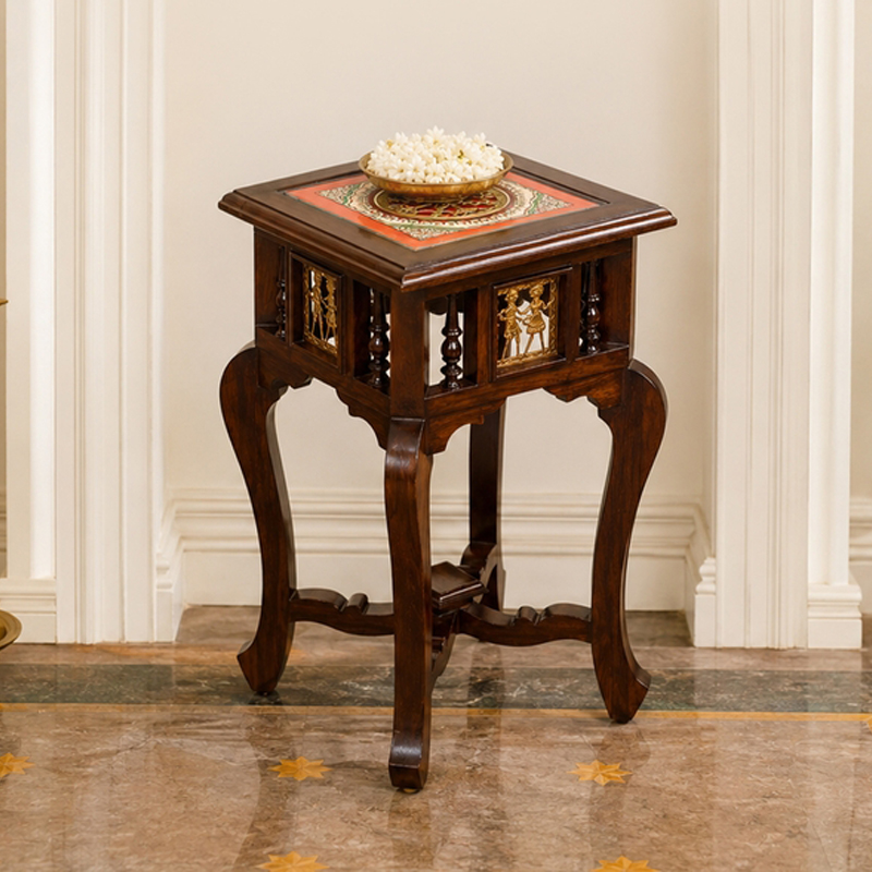 Karma Teak Wood Side Table