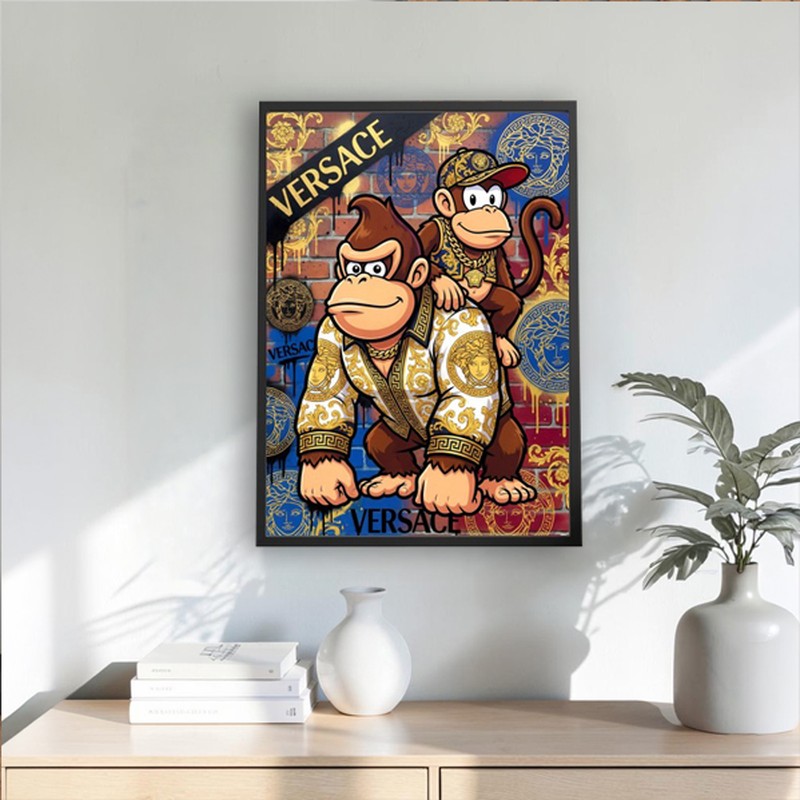 Kong Duo Versace Wall Painting With Frame
